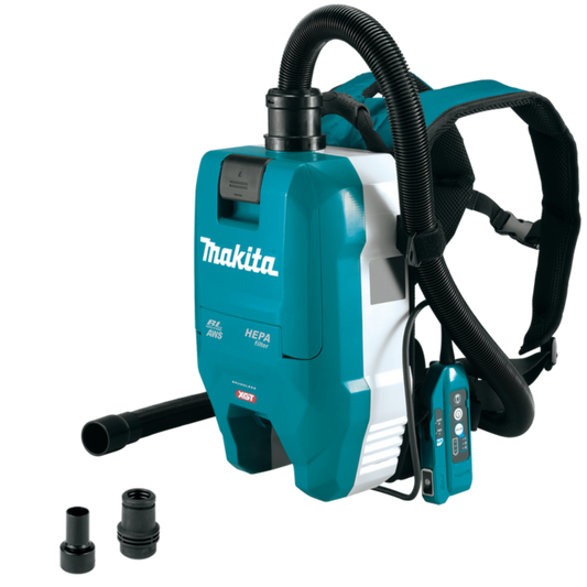 Makita GCV06Z 40V max XGT Brushless Cordless 1/2 Gallon HEPA Filter Backpack Dry Dust Extractor, AWS Capable, Tool Only - GCV06Z