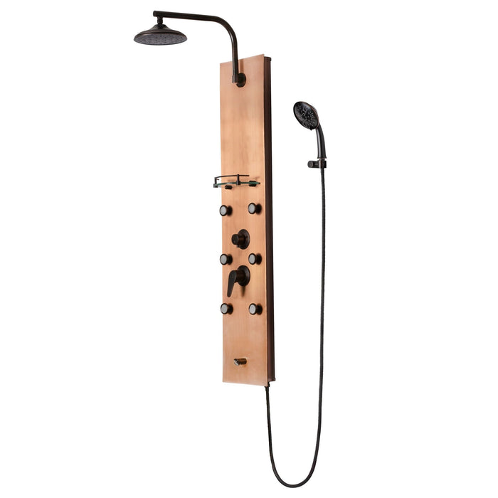 Pulse Showerspas Brushed Copper Shower Panel - La Mesa Showerspa - 7007