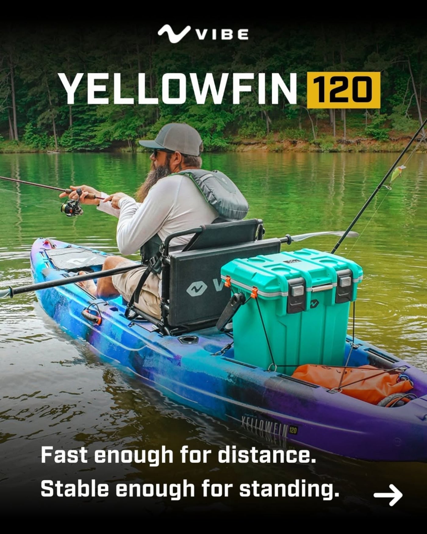 Vibe Kayak Yellowfin 120 - Angler's Complete Bundle (Memorial Day)