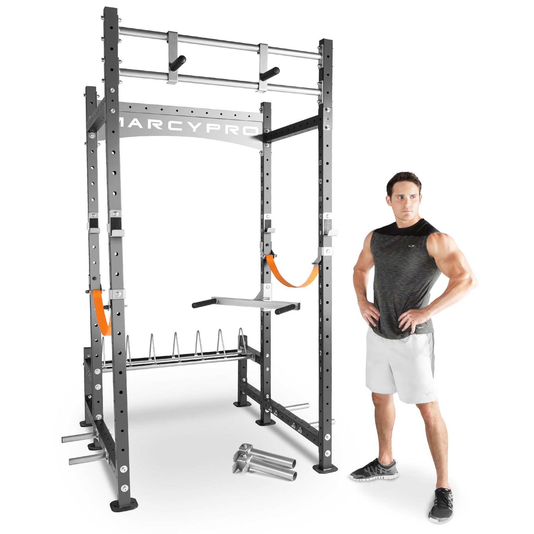 Marcy Pro Power Rack Heavy-Duty Home and Gym Workout Weight Training Station - 70347