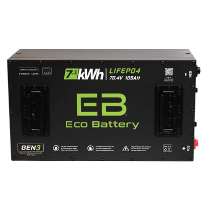 Eco Battery 70V 105Ah LiFePO4 Battery / Heated - A-070105-06-H