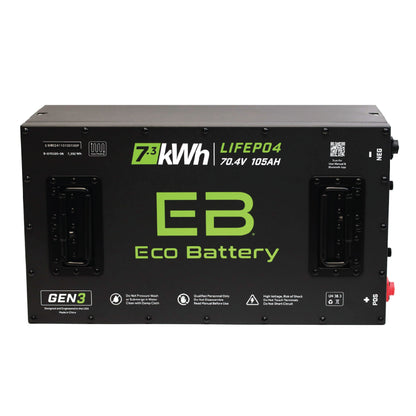 Eco Battery 70V 105Ah LiFePO4 Battery / Heated - A-070105-06-H