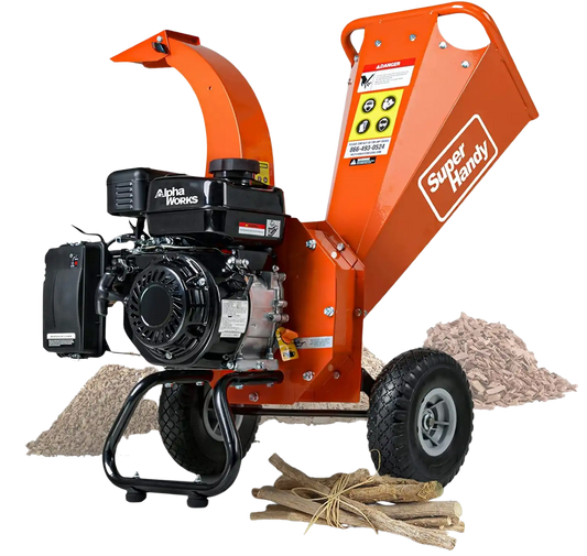 Super Handy GCAO006 Mini Wood Chipper Shredder Mulcher 3" Max Capacity with 7HP 212cc Engine New Canada Only - GCAO006