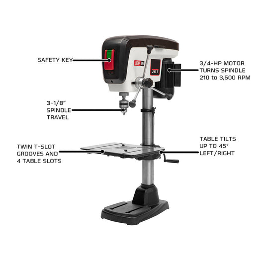 JET JDP-15B 15" Benchtop Drill Press