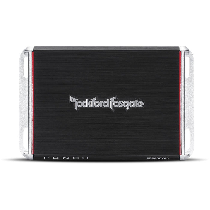 Rockford Fosgate PBR400X4D Punch 400W Compact Full Range 4 Channel Amp 4 Pack - 194251