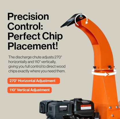 Super Handy GUO140 Towable Wood Chipper 5" Chipping Capacity 15 HP Gas Electric Start New - GUO140