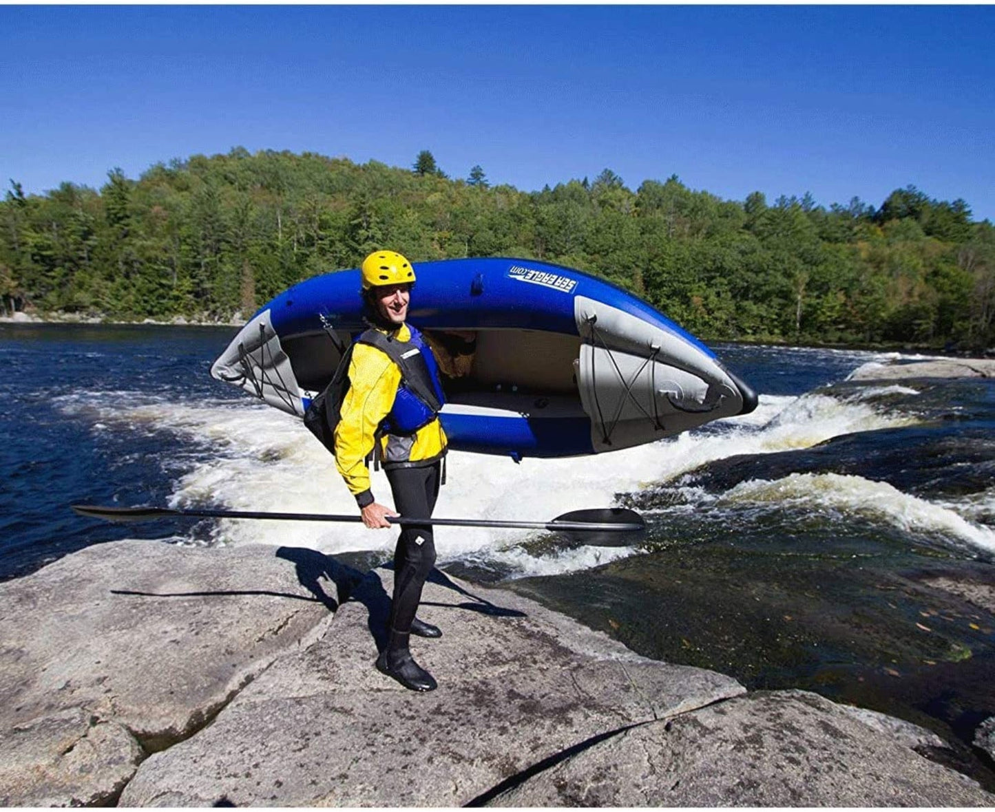 Sea Eagle 300X Explorer Inflatable Kayak Pro Package Blue Gray New - 300XK_P