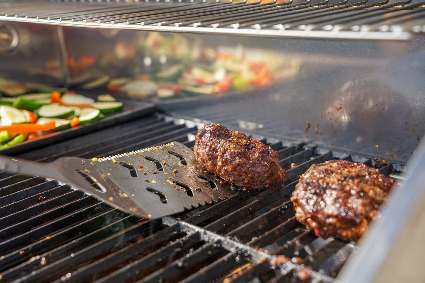 Monument Grills 14633 2-Burner Stainless Steel Liquid Propane Gas Grill with Clearview Lid, Knob Controls with BBQ Cover(2 items) - B0BF9PT1G9