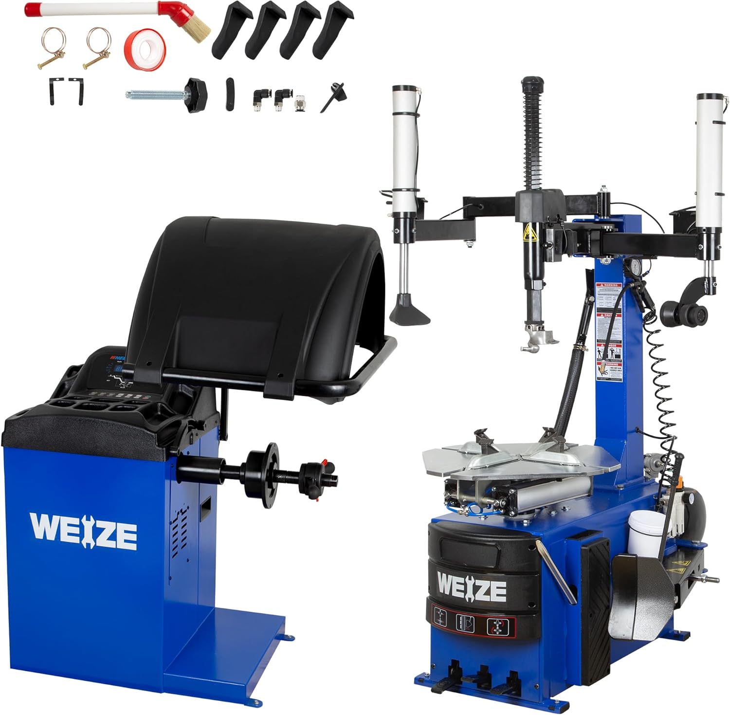 WEIZE New Tire Changer with Robo-Arm & Robo-Roller Tool, Electric Motor and 2 Helper Arms - PLA-1009+PLA-1006