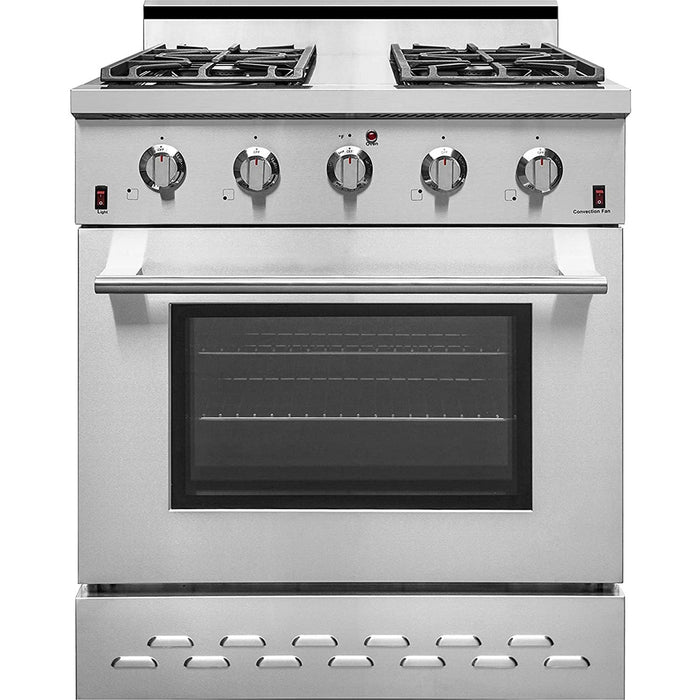 NXR 30" Propane Gas Range & Under Cabinet Hood Bundle, Stainless Steel - SC3055LPEHBD