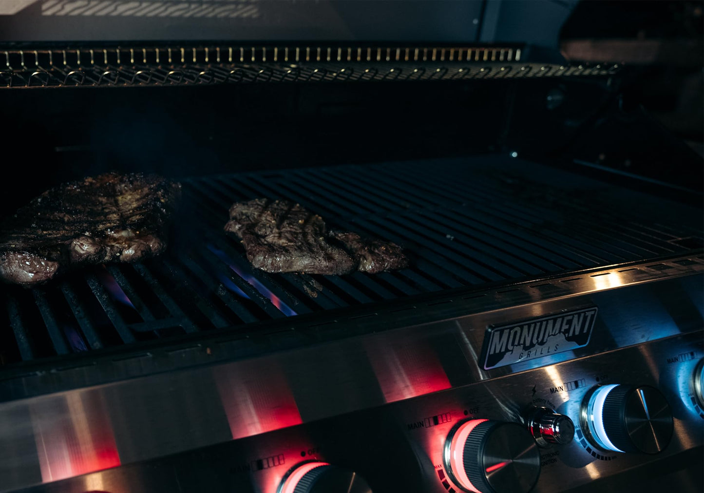 Monument Grills 6-Burner Convertible Natural Gas Smart bbq Grill Stainless Steel Denali 605 with BBQ Cover - B0C9PXR93L