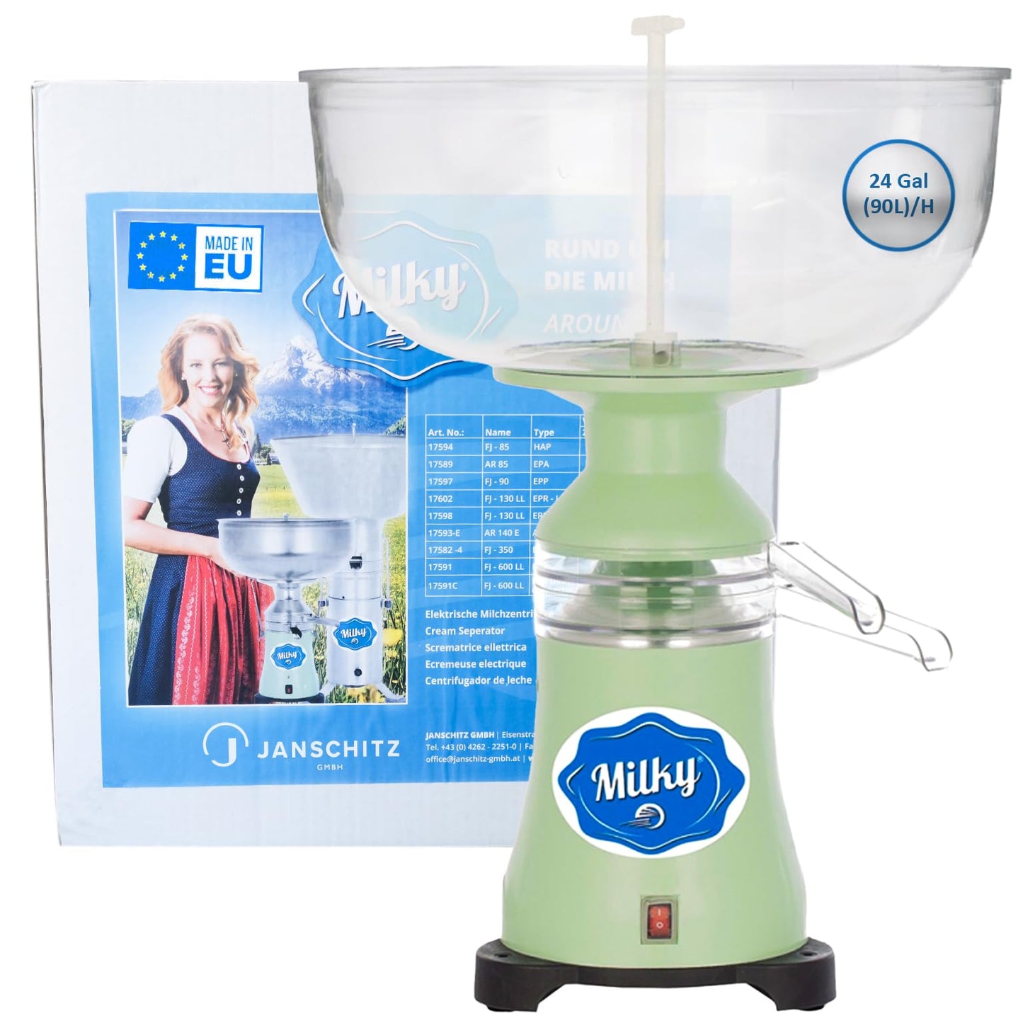 Milky FJ 90 PP – Reliable Cream Separator, 90 L/h, 2-Year Warranty -1762523163919_734