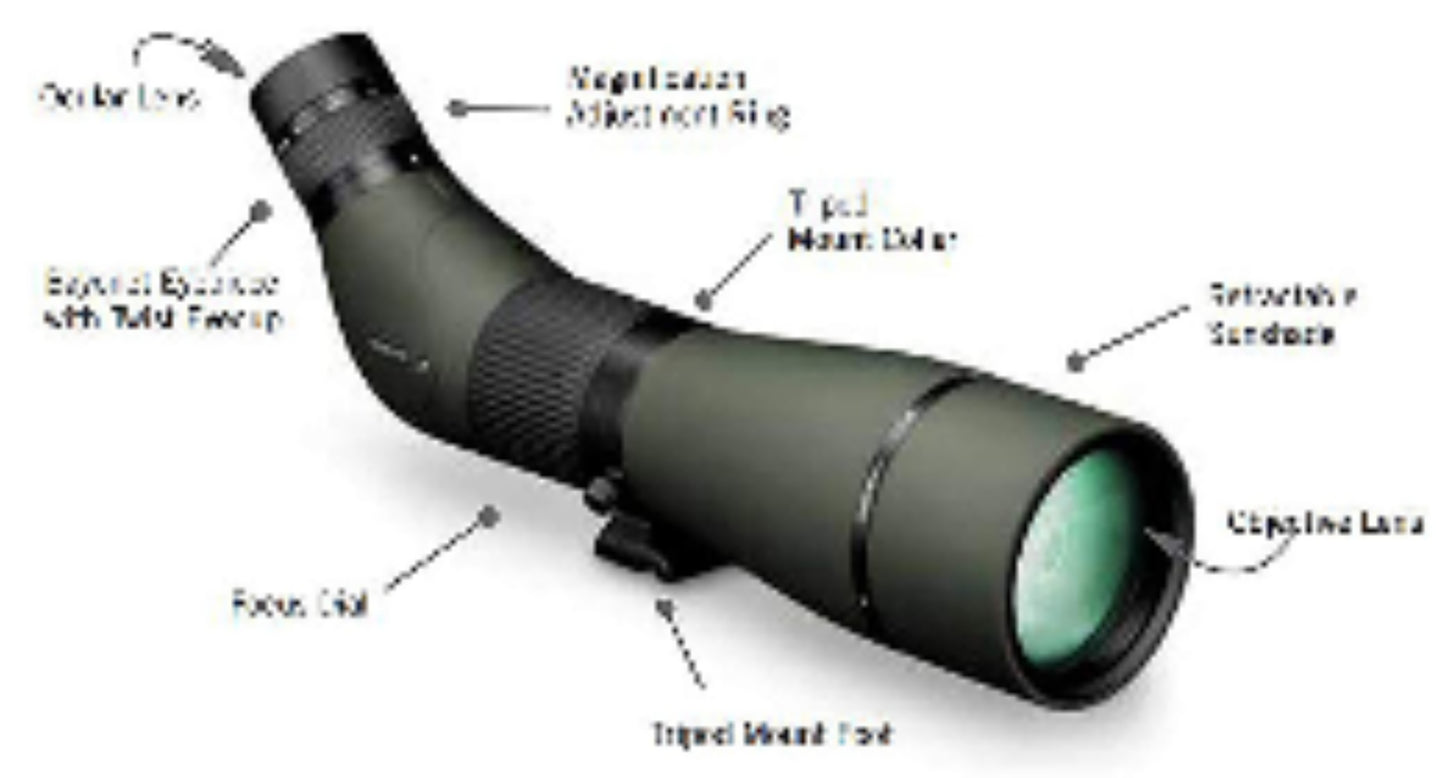 Vortex Optics Viper HD 2018 Spotting Scope, 15-45x65 - Angled - V500