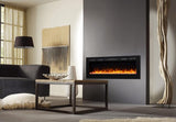 PuraFlame Alice Electric Fireplace 68" Recessed with Heater 1500W New - RF175B