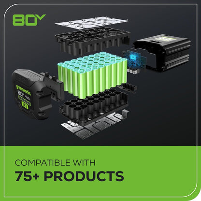 Greenworks 80V 21" Brushless 3-in-1 Push Lawn Mower w/ 4.0Ah Battery & Charger - 2501202