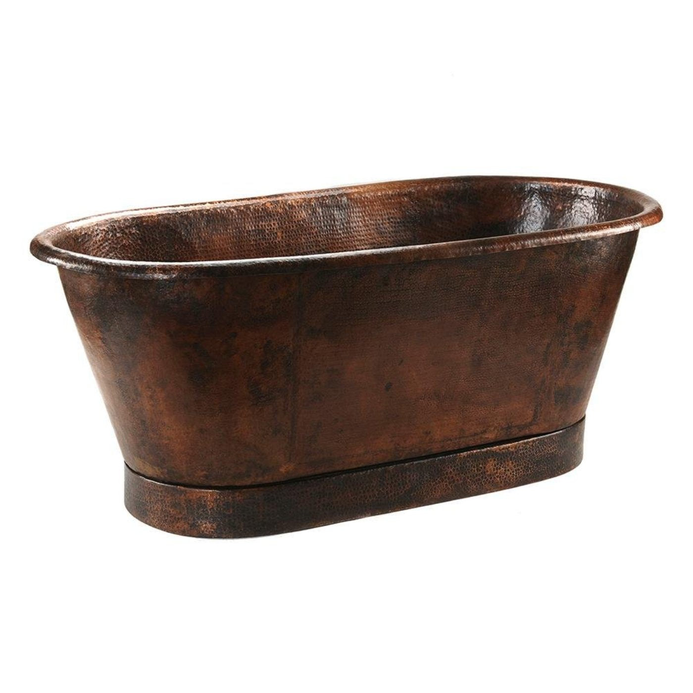 Premier Copper 72 in. Hammered Copper Modern Style Bathtub - BTM72DB