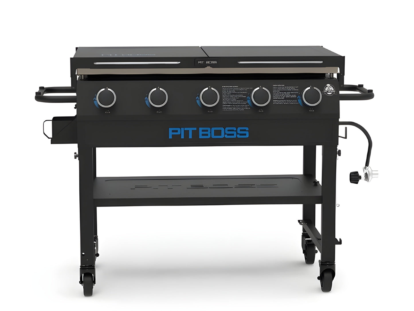 Pit Boss 5 Burner Gas Griddle w/ Folding Side Shelves - 11004