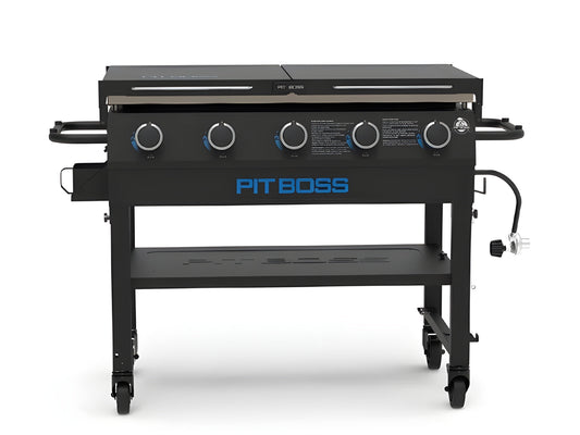 Pit Boss 5 Burner Gas Griddle w/ Folding Side Shelves - 11004