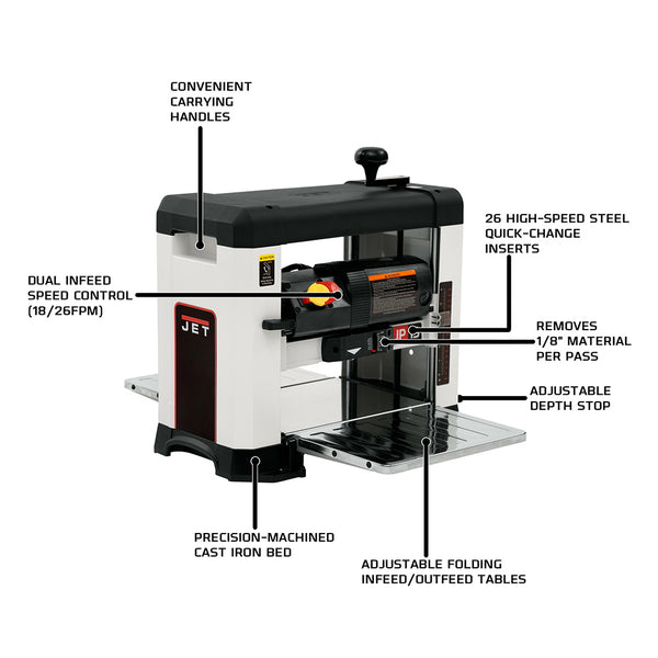 JET 13" Helical Style Benchtop Planer- JT9-722130