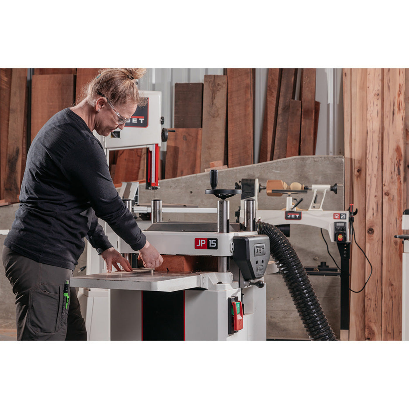 JET JWP-15B 15" Planer 3hp, 1PH, 230V - JT9-722150