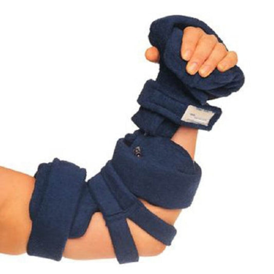 Patterson Medical Comfy - Elbow/Hand Combination Orthosis Adult 11 to 15 Inch Bicep Circumference / 14-1/2 to 18 Inch Total Length Navy Blue - 929360