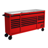 Homak  72” RS Pro Series 16 Drawer Roller Cabinet with Stainless Steel Top - BK04072164