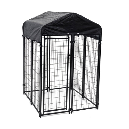 Lucky Dog Uptown Outdoor Covered Kennel Heavy Duty Dog Cage Pen (3 Pack) - 173760