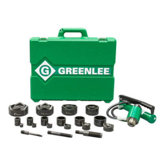 Greenlee 7310 11 Ton Hydraulic Knockout Kit w/ Hand Pump (1/2"-4") - Reconditioned - 7310