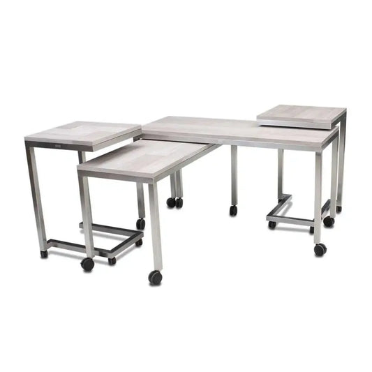 Forbes Industries 7401 30" Claremont Four Nesting Tables One Large Rectangle Table - 7401