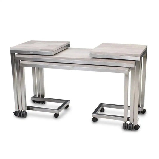 Forbes Industries 7401 30" Claremont Four Nesting Tables One Large Rectangle Table - 7401