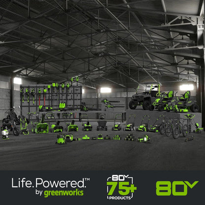 Greenworks 80V 60" MaximusZ Zero Turn Lawn Mower w/ (4) 8Ah Batteries, (2) 16Ah Batteries & 1.5kW Wall Charger - 7423502