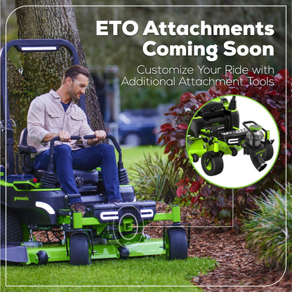Greenworks 80V 60" MaximusZ Zero Turn Lawn Mower w/ (4) 8Ah Batteries, (2) 16Ah Batteries & 1.5kW Wall Charger - 7423502