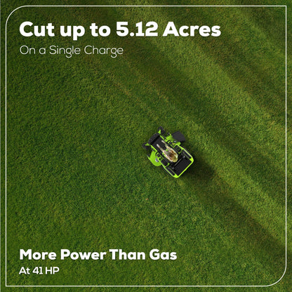 Greenworks 80V 60" MaximusZ Zero Turn Lawn Mower w/ (4) 8Ah Batteries, (2) 16Ah Batteries & 1.5kW Wall Charger - 7423502