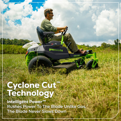 Greenworks RENEWED 80V 42" Cordless Battery CrossoverZ Zero Turn Lawn Mower w/ (6) 5.0Ah Batteries & Chargers