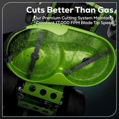 Greenworks RENEWED 80V 42" Cordless Battery CrossoverZ Zero Turn Lawn Mower w/ (6) 5.0Ah Batteries & Chargers