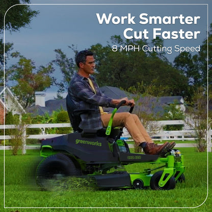 Greenworks RENEWED 80V 42" Cordless Battery CrossoverZ Zero Turn Lawn Mower w/ (6) 5.0Ah Batteries & Chargers