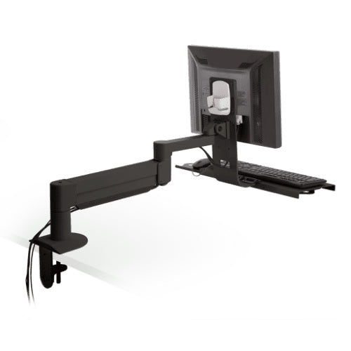 Innovative 7509 Data Entry Single Monitor Arm Mount with Keyboard Tray - 15939