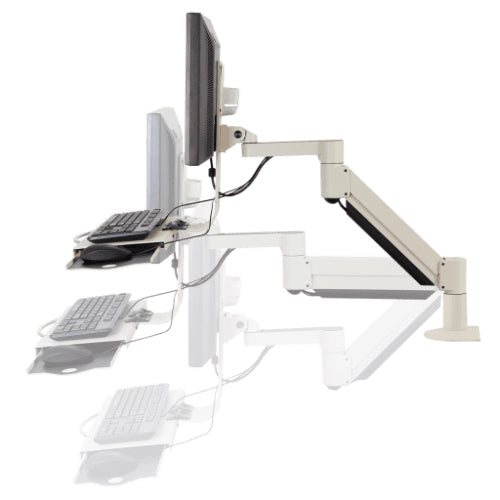 Innovative 7509 Data Entry Single Monitor Arm Mount with Keyboard Tray - 15939