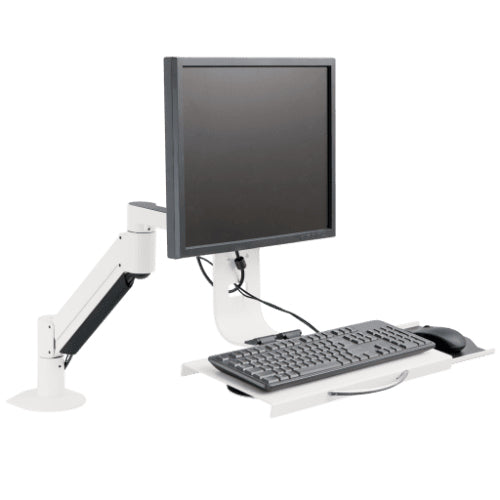 Innovative 7509 Data Entry Single Monitor Arm Mount with Keyboard Tray - 15939