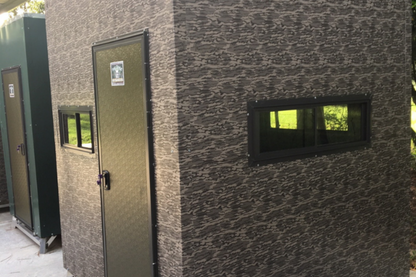Big Dogg Deer Blinds Aluminum and Insulated Deer Blinds 6' X 6' Elevated with 5' Base, Stairs, Porch & Railings Big Dogg - BD6X65BSPR