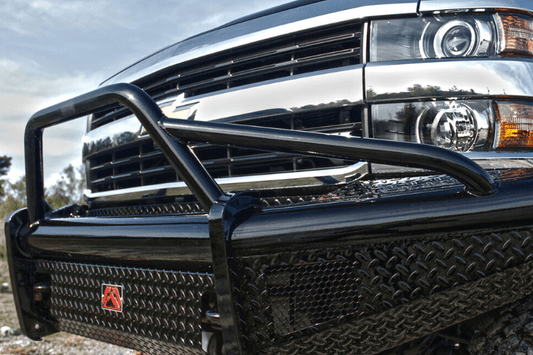 Fab Fours CH20-S4962-1 Chevy Silverado 2500/3500 2020-2023 Black Steel Front Bumper Pre-Runner Guard Sensor