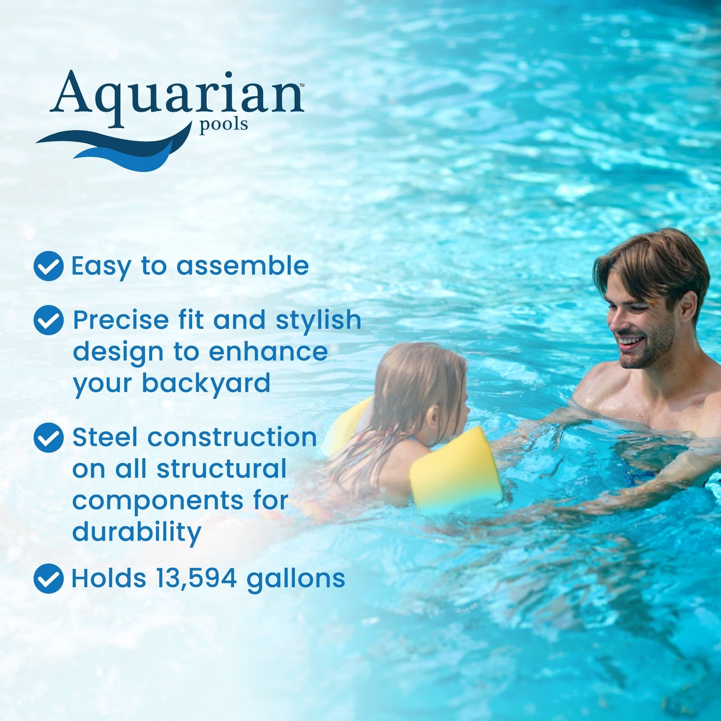 Aquarian Phoenix 24' x 52" Above Ground Swimming Pool with Pump and Ladder - 75180
