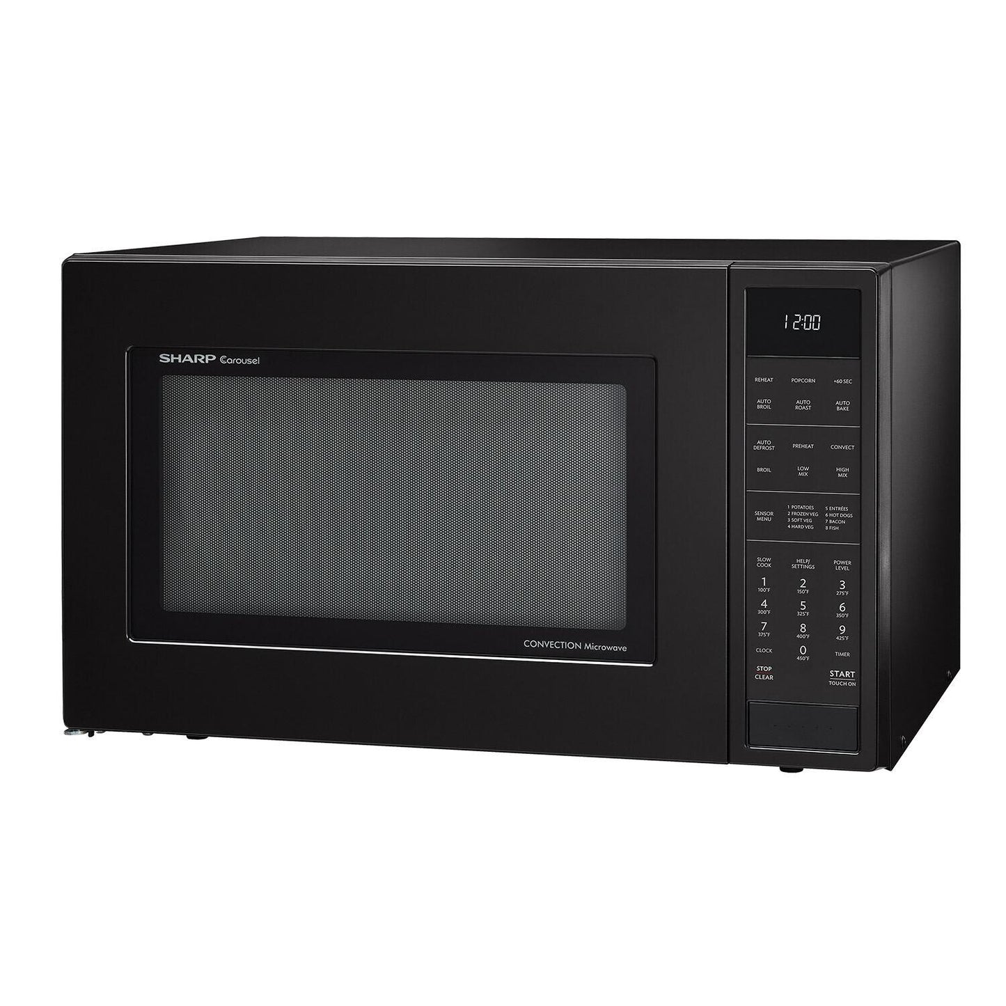 SHARP  1.5 cu. ft. 900W Sharp Matte Black Carousel Convection Microwave Oven - SMC1585BB-KT