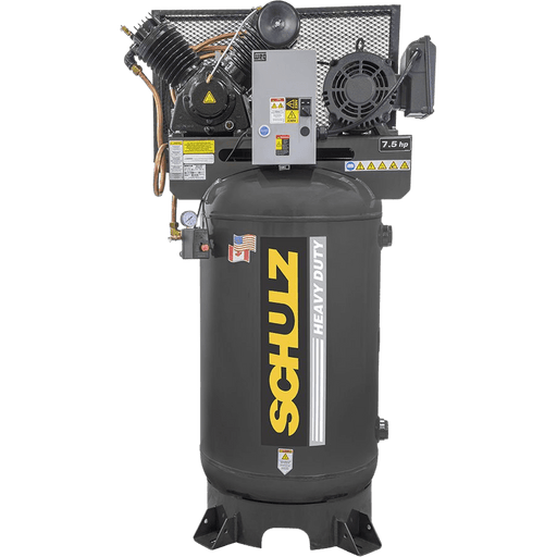 Schulz V-Series Air Compressor 7.5 HP 80 gal. 2-Stage 208-230V 3-Phase Vertical New - 7580VV30X-3