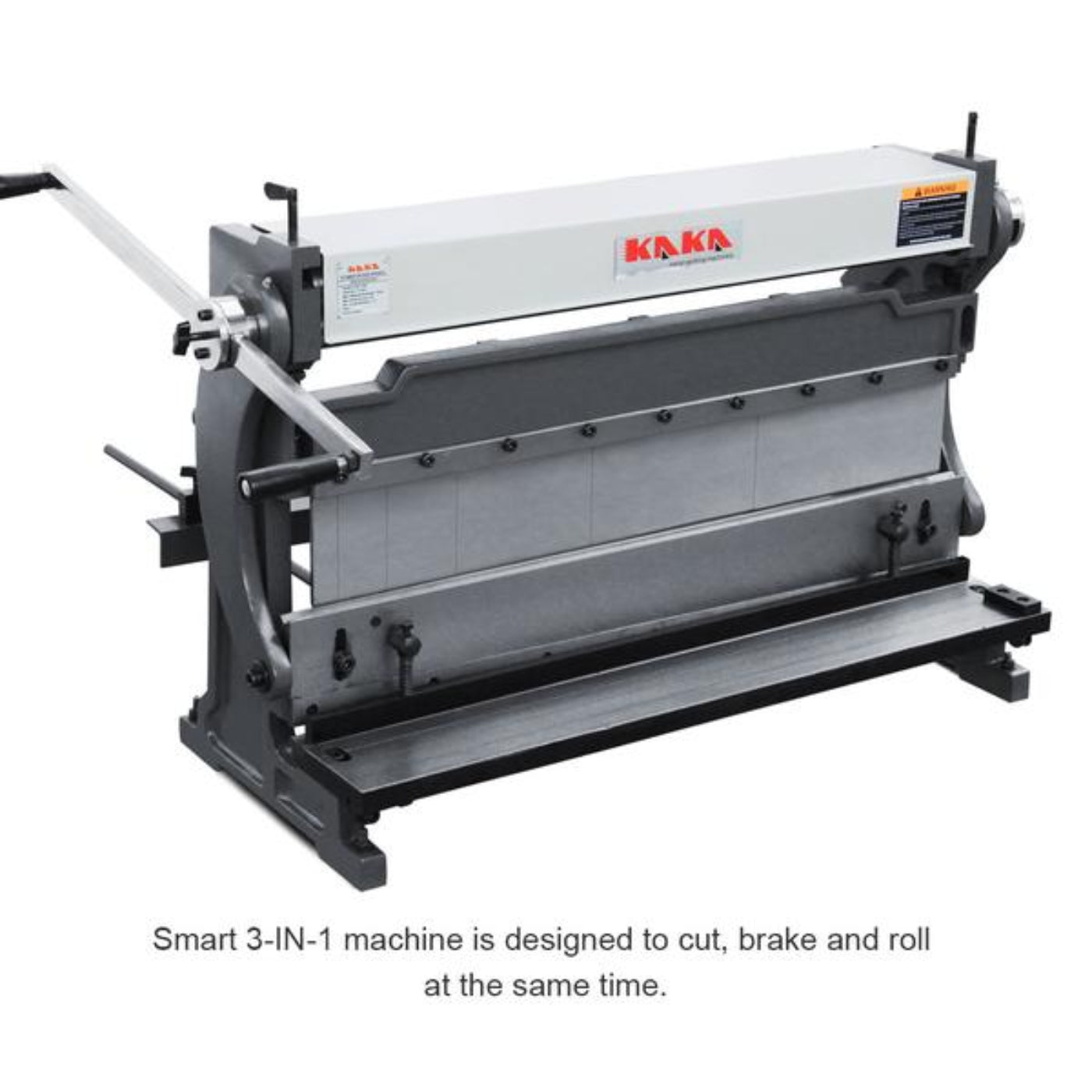 KAKA Industrial Sheet Metal Brake, 30 inch Shear and Slip Roll Combo 3-in-1 | 20-Gauge Capacity Heavy Duty Bending Machine with Back Gauge and Segment Fingers for Metal Fabrication - 171003