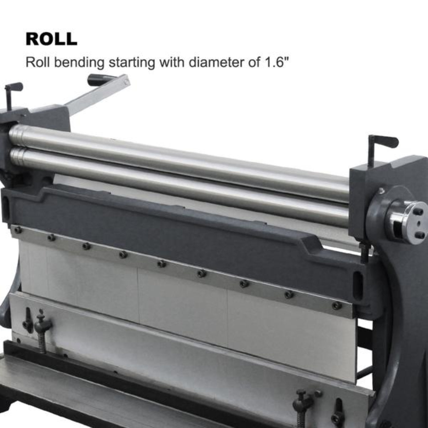 KAKA Industrial Sheet Metal Brake, 30 inch Shear and Slip Roll Combo 3-in-1 | 20-Gauge Capacity Heavy Duty Bending Machine with Back Gauge and Segment Fingers for Metal Fabrication - 171003