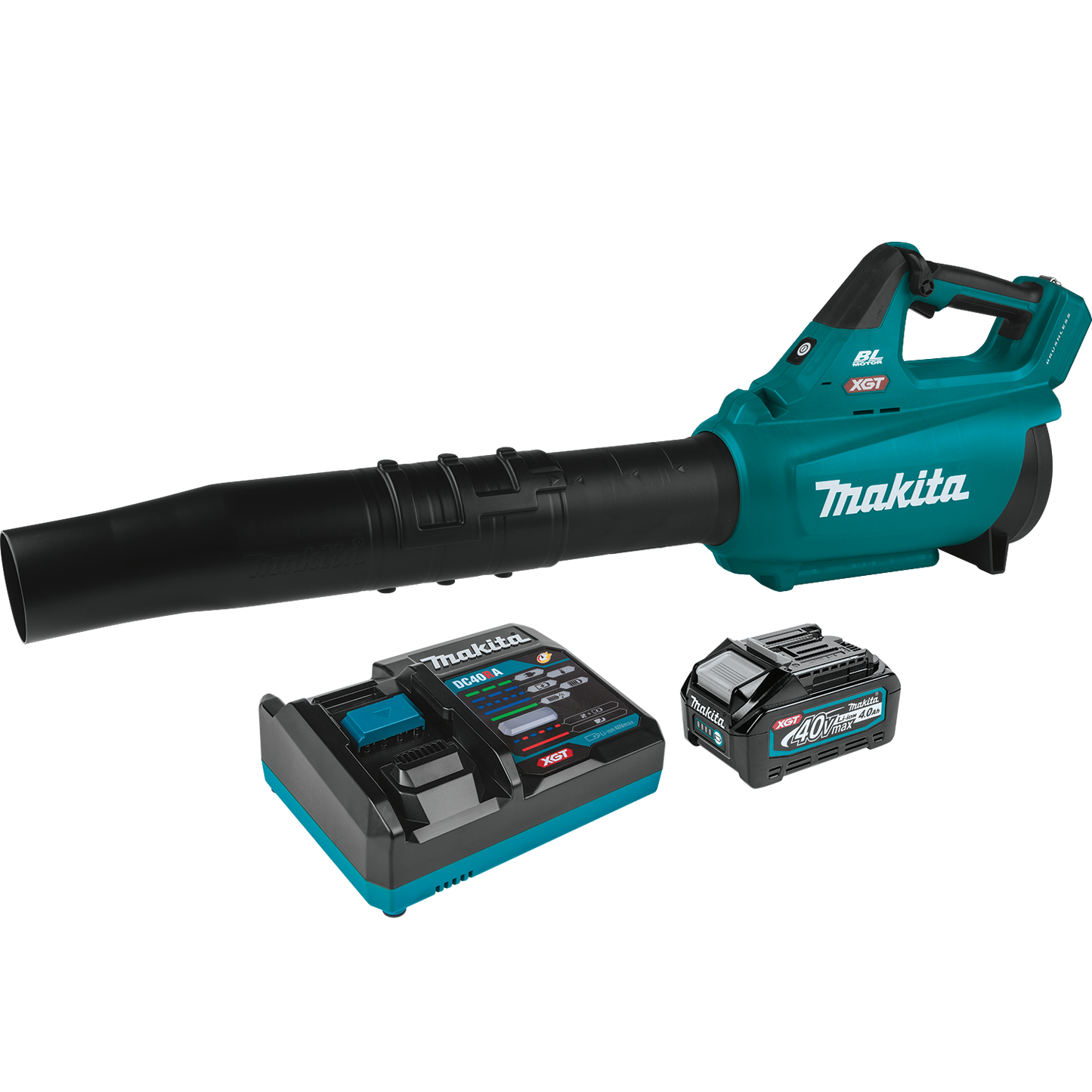 Makita GBU01M1 40V max XGT Brushless Blower Kit, with one battery (4.0Ah) & FREE Makita GCU03Z