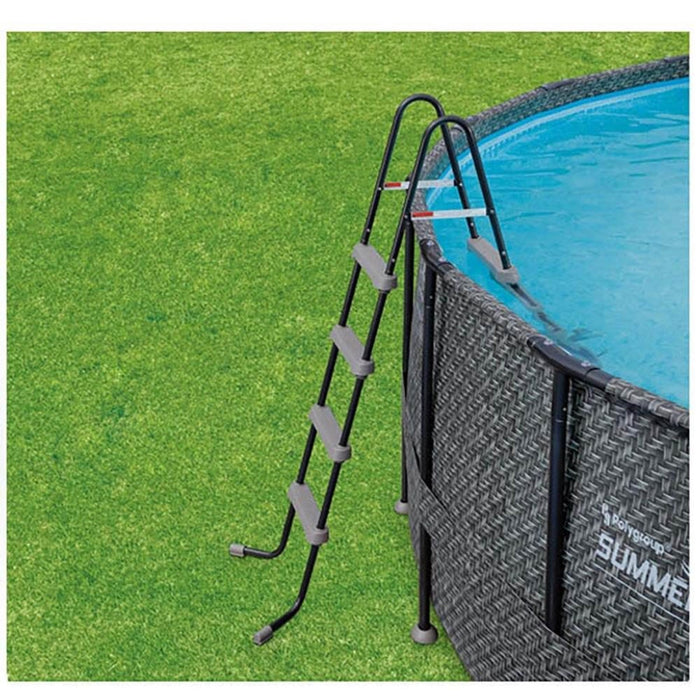 Summer Waves Elite 18ft x 48in Above Ground Frame Swimming Pool Set with Pump - 77123