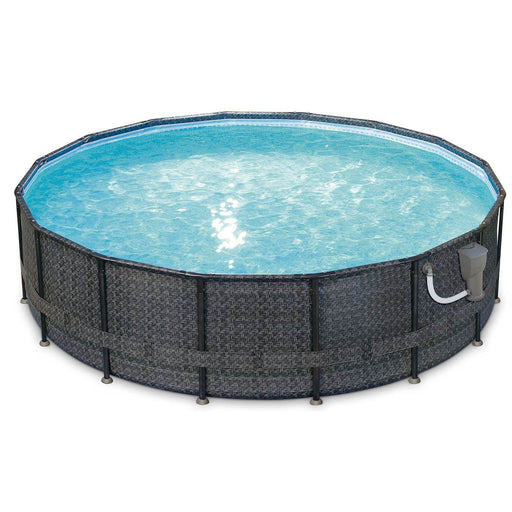 Summer Waves Elite 16ft x 48in Above Ground Frame Swimming Pool Set with Pump - 77122