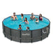 Summer Waves Elite 16ft x 48in Above Ground Frame Swimming Pool Set with Pump - 77122